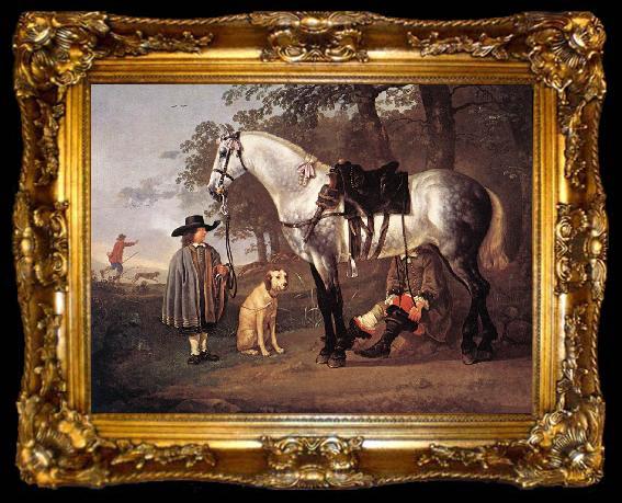 framed  CUYP, Aelbert Grey Horse in a Landscape dfg, ta009-2